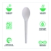 Plantware Compostable Cutlery, Spoon, Plastic, Pearl White,