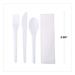 Plantware Compostable Cutlery Kit, Fork/Knife/Napkin/Spoon,
