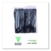100% Recycled Content Cutlery, Knife, Plastic, Black, 50/Pac
