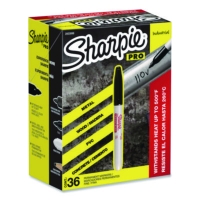 Industrial Permanent Marker Value-Pack, Fine Bullet Tip, Bla