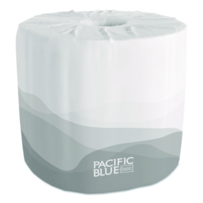 Pacific Blue Basic Embossed Bathroom Tissue, Septic Safe, 1-