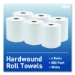 Hardwound Roll Towels, 1-Ply, 8" x 800 ft, White, 6 Rolls/Ca