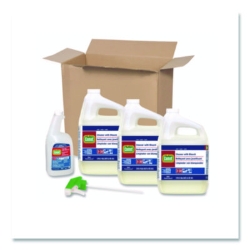 Cleaner with Bleach, Liquid, (3) 1 gal Bottle, (1) Empty Bot