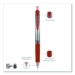 Signo Gel Pen, Retractable, Medium 0.7 mm, Red Ink, Silver/R