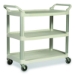 Xtra Utility Cart with Open Sides, Plastic, 3 Shelves, 300 l