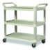 Xtra Utility Cart with Open Sides, Plastic, 3 Shelves, 300 l