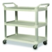 Xtra Utility Cart with Open Sides, Plastic, 3 Shelves, 300 l
