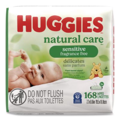 Natural Care Sensitive Baby Wipes, 6.6 x 6.86, Unscented, Wh