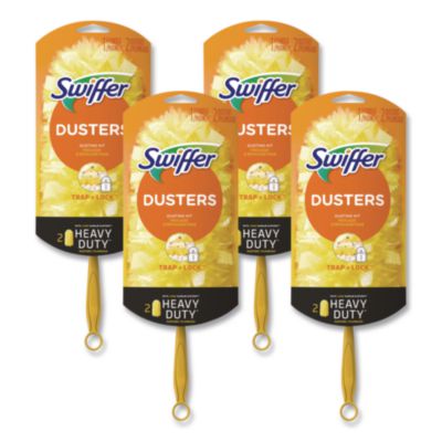 Heavy Duty Dusters Starter Kit, 6" Handle With Two Disposabl