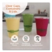 PLA Lids for Fiber Bowls, 7.5" Diameter x 1" h, Clear, Plast