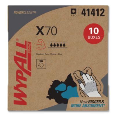X70 Cloths, POP-UP Box, 9.13 x 16.8, Blue, 96/Box, 10 Boxes/
