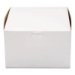 White One-Piece Non-Window Bakery Boxes, 8 x 8 x 5, White, P