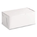 White One-Piece Non-Window Bakery Boxes, 4 x 9 x 5, White, P