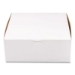 White One-Piece Non-Window Bakery Boxes, 10 x 10 x 4, White,
