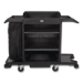 Full-Size Housekeeping Cart, Plastic, 3 Shelves, 1 Bin, 24.4