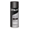 UTILI-T Spray Paint, Gloss Black, 10 oz Aerosol Can, 6/Carto