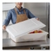 Food/Tote Box Lids, 26 x 18, White, Plastic