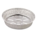 Round Aluminum Container, 24 oz, 7" Diameter, Silver, 500/Ca