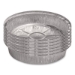 Round Aluminum Container with Lid, 48 oz, 9" Diameter, Silve