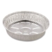 Round Aluminum Container, 48 oz, 9" Diameter x 1.66" h, Silv