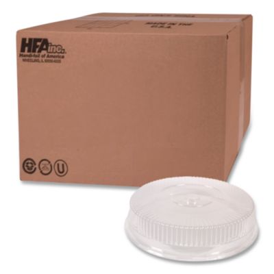 Plastic Dome Lid, 8.25" Diameter x 0.88" h, Clear, 500/Carto