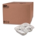 Aluminum Oblong Container with Lid, 3 Compartments, 24 oz, 8