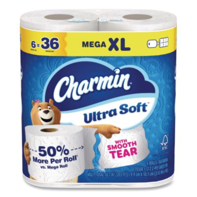 Ultra Soft Bathroom Tissue, Septic Safe, 2-Ply, White, 312 S