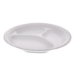 Placesetter Satin Non-Laminated Foam Dinnerware, 3-Compartme