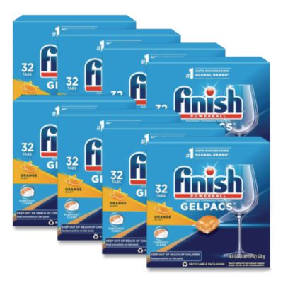 Dish Detergent Gelpacs, Orange Scent, Box Of 32 Gelpacs, 8 B