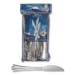 Reflections Heavyweight Plastic Utensils, Knife, Silver, 40/