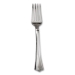 Reflections Heavyweight Plastic Utensils, Fork, Silver, 40/P