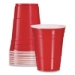 SOLO Party Plastic Cold Drink Cups, 16 oz, Red, 24/Pack, 25