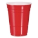 SOLO Party Plastic Cold Drink Cups, 16 oz, Red, 24/Pack, 25