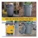 Vented Round Brute Container, 32 gal, Plastic, Dark Green