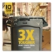 Brute Round Container, 44 gal, Plastic, Orange