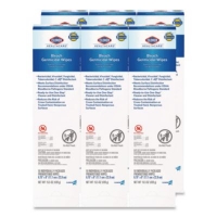 Bleach Germicidal Wipes, Individual Wipes, 1-Ply, 6.75 x 9,