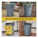 Vented Wheeled Brute Container, 44 Gal, Plastic, Gray