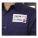 Visitor Management Time-Expiring Name Badges, Adhesive, 2.25
