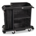 Compact Housekeeping Cart, Plastic, 3 Shelves 1 Bin, 23 x 53