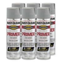 Professional Spray Paint, Flat Gray, 15 oz Aerosol Can, 6/Ca