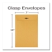 Clasp Envelope, 28 lb Bond Weight Kraft, #68, Square Flap, C