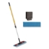 Adaptable Flat Mop Kit, 19.5 X 5.5 Blue Microfiber Head, 48"