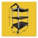 Three-Shelf Service Cart, Plastic, 3 Shelves, 200 lb Capacit