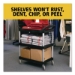 Three-Shelf Service Cart, Plastic, 3 Shelves, 200 lb Capacit