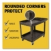 Heavy-Duty Utility Cart with Lipped Shelves, Plastic, 2 Shel