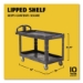 BRUTE Heavy-Duty Utility Cart with Lipped Shelves, Plastic,