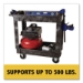 Heavy-Duty Flat-Handle Maintenance/Utility Cart, Plastic, 2