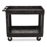 Heavy-Duty Flat-Handle Maintenance/Utility Cart, Plastic, 2