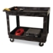 Heavy-Duty Flat-Handle Maintenance/Utility Cart, Plastic, 2