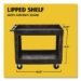 Heavy-Duty Flat-Handle Maintenance/Utility Cart, Plastic, 2